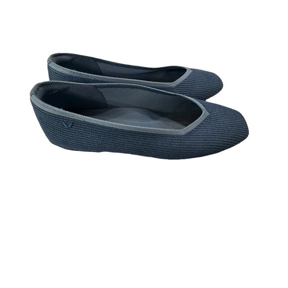 Vivaia Denim Blue Margot 2.0 Square-Toe-V Cut Women's Flats EU 42 (US 10.5-11) - Picture 4 of 9